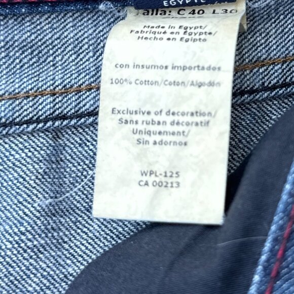 Chaps Denim Straight Fit Jeans Blue Medium Wash 5 Pocket Men's 40 X 30 - Picture 3 of 10